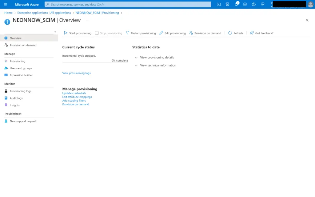 Azure application summary