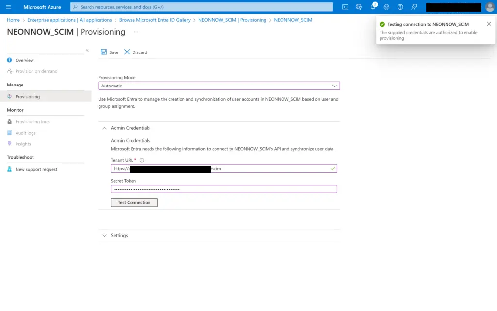 Azure create application